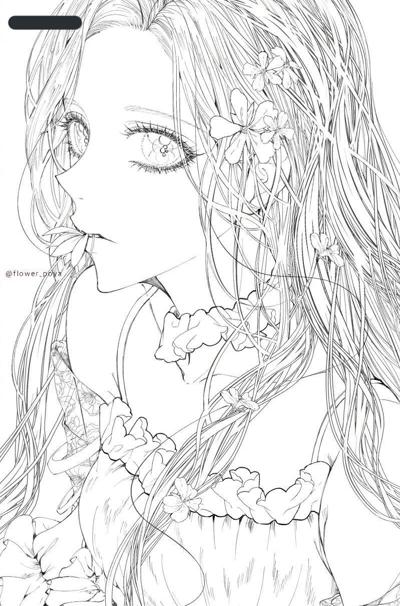 一组美丽的线稿,太好看了神仙画画twitter:mona_poya