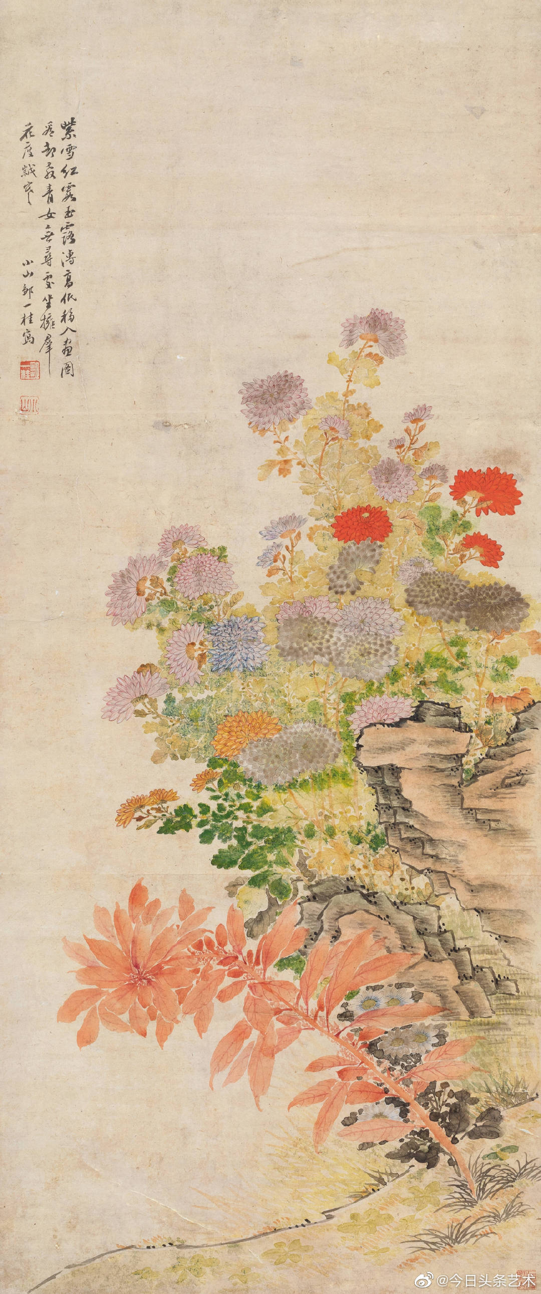 清代画家邹一桂花鸟画