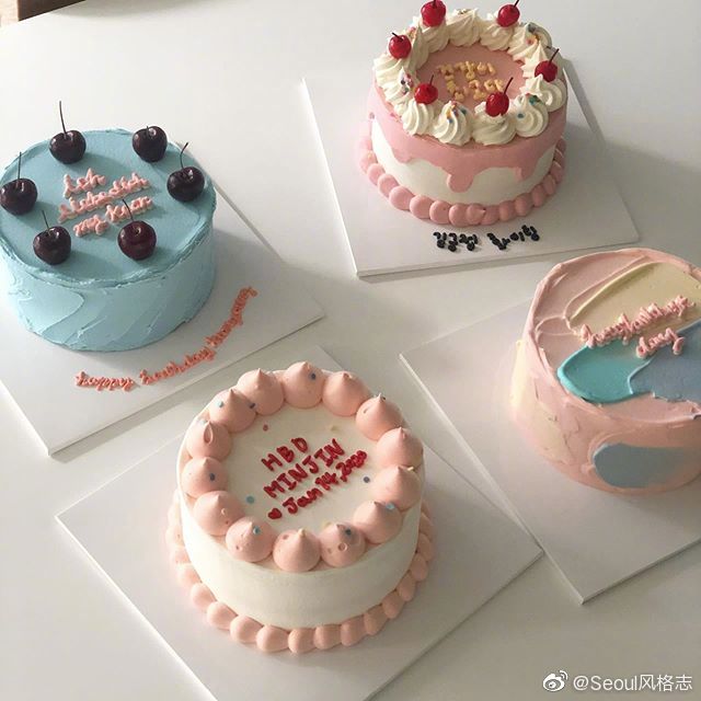配色清新又好看的韩系生日蛋糕每一款都好可爱 满足你的少女心