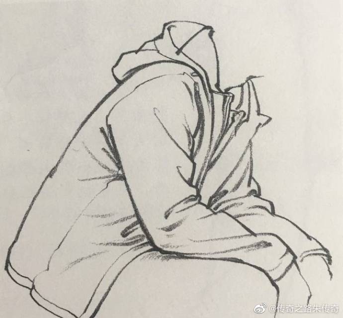 速写衣服褶皱不会画的美术生 拿去临摹哦很有用!