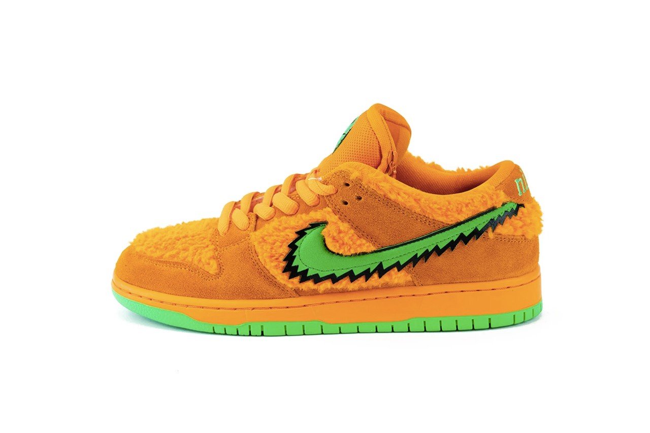 dead x nike sb dunk low 小熊 联名橘色鞋款高清近赏图辑曝_高清图集