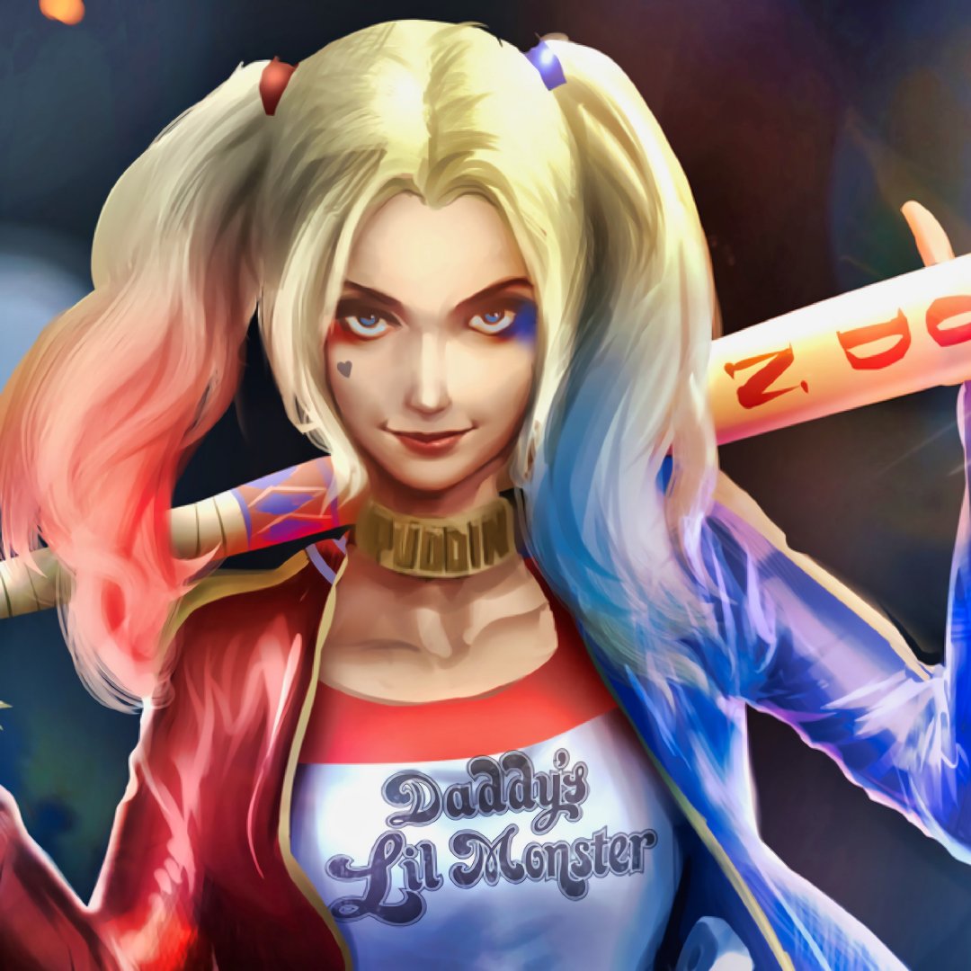 X特遣队小丑女Harley Quinn奎因_CG插画_绘画艺术-摩尔网CGMOL