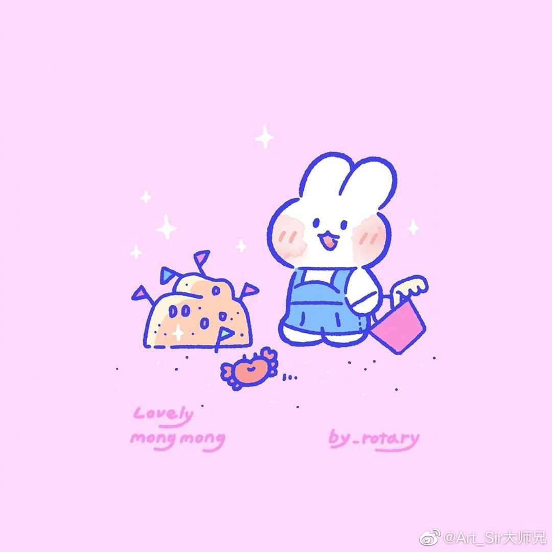 92韩国插画师095505笔下可爱兔纸ins:rotary_x.