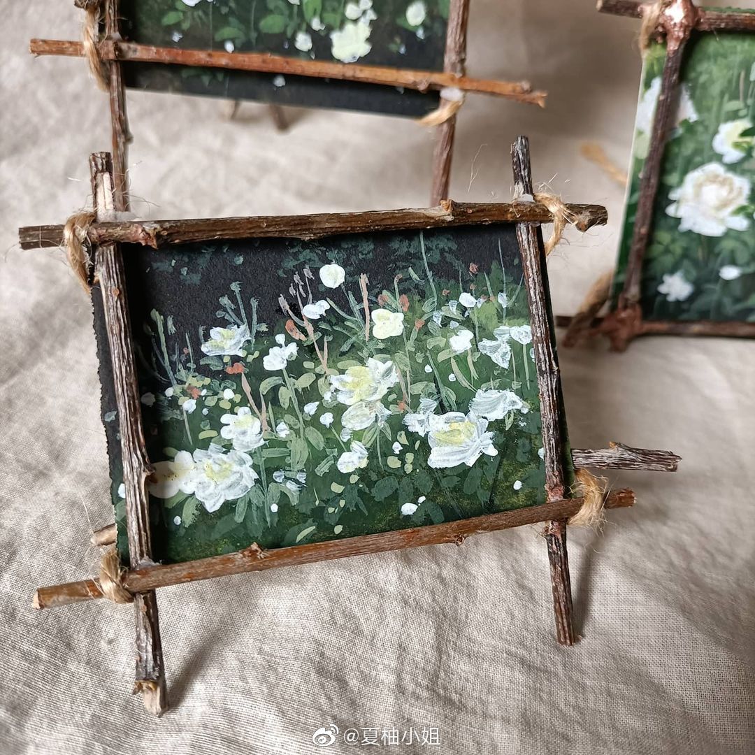 用树枝做相框,别有一番风味