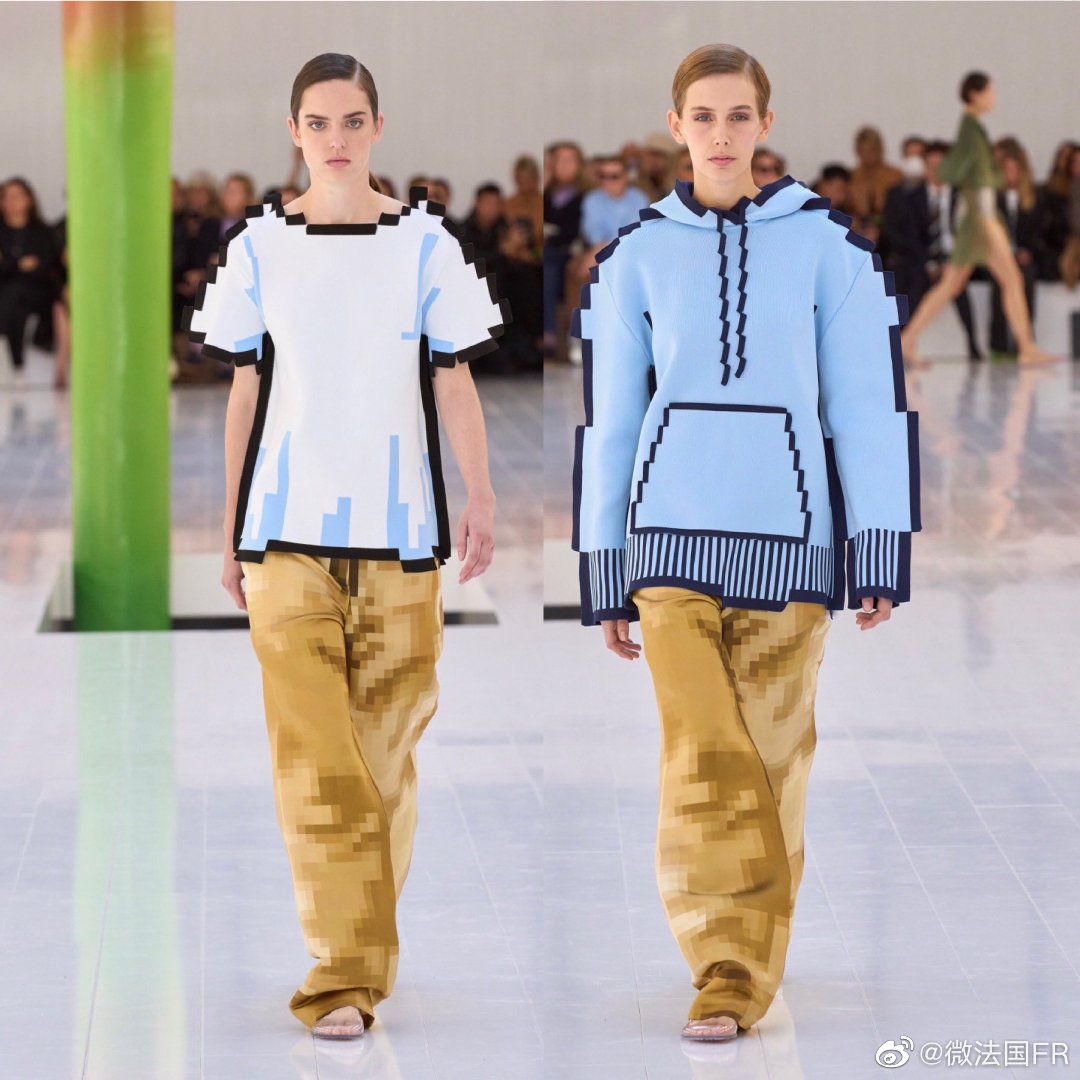 LOEWE罗意威家的像素服装，这真不是P上去的吗？__财经头条