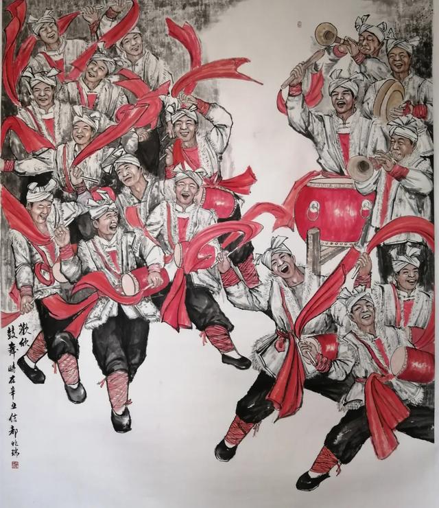 献礼建党百年作品展(一)|中国画|公安厅|建党_新浪新闻