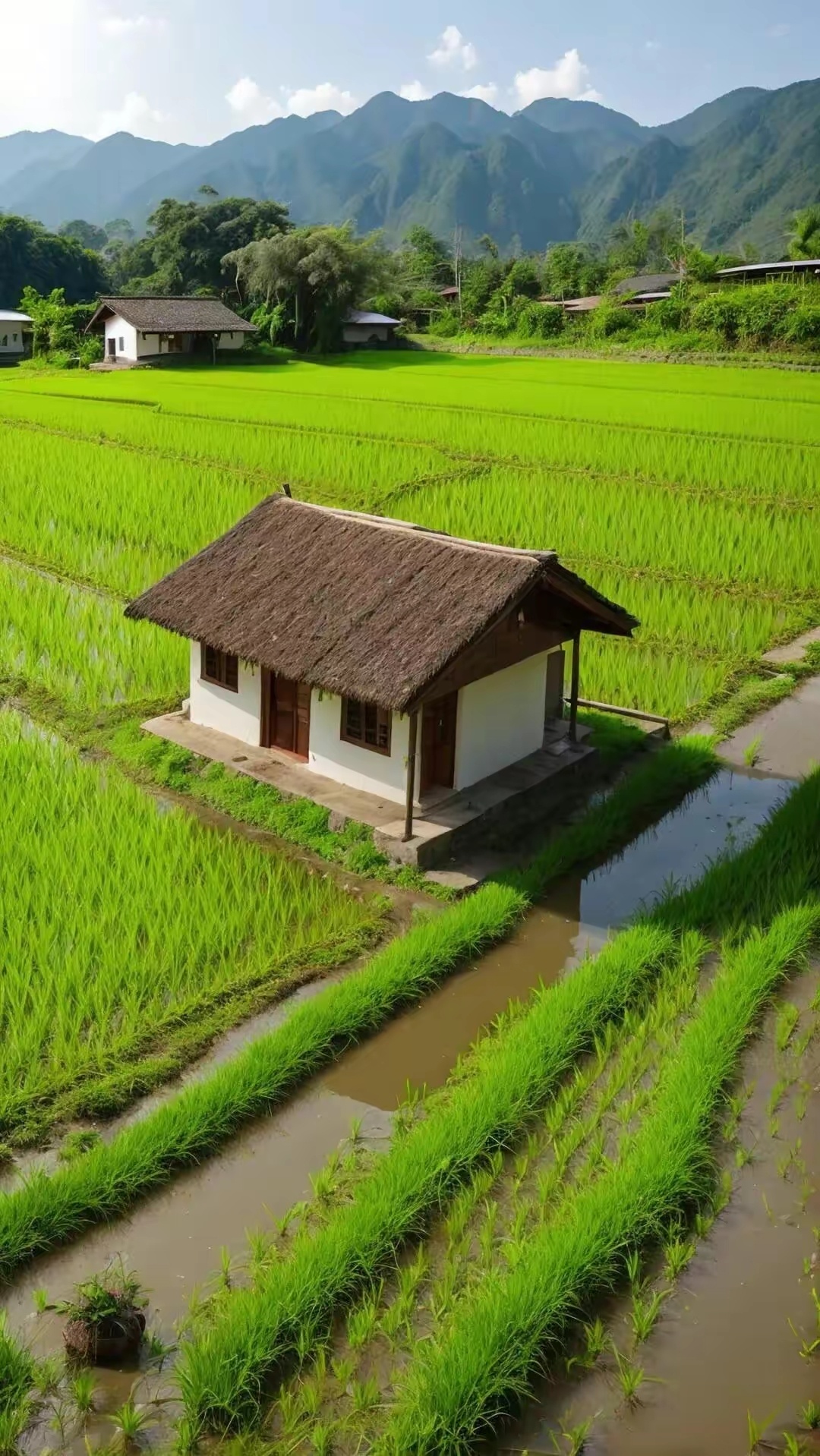 乡村稻田风景美如画