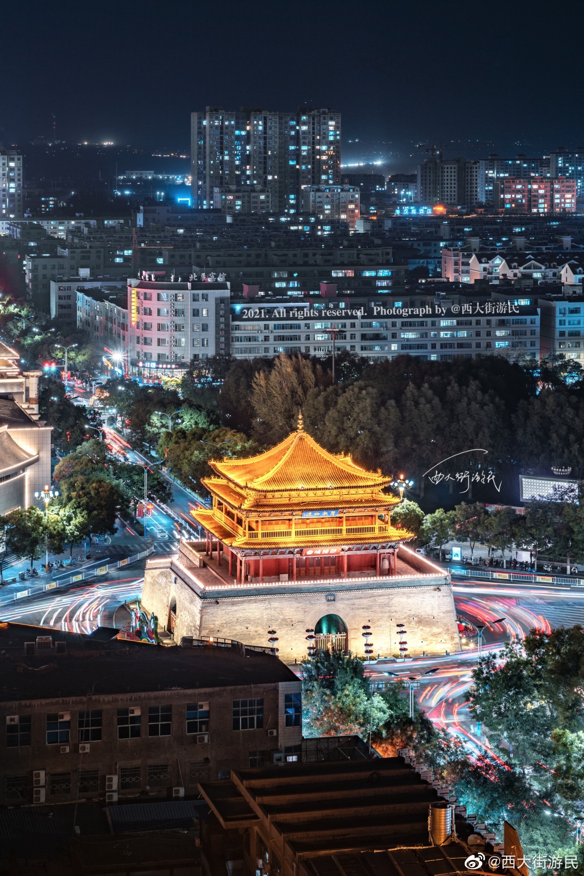 甘肃张掖钟鼓楼,图5.陕西大荔县钟楼.