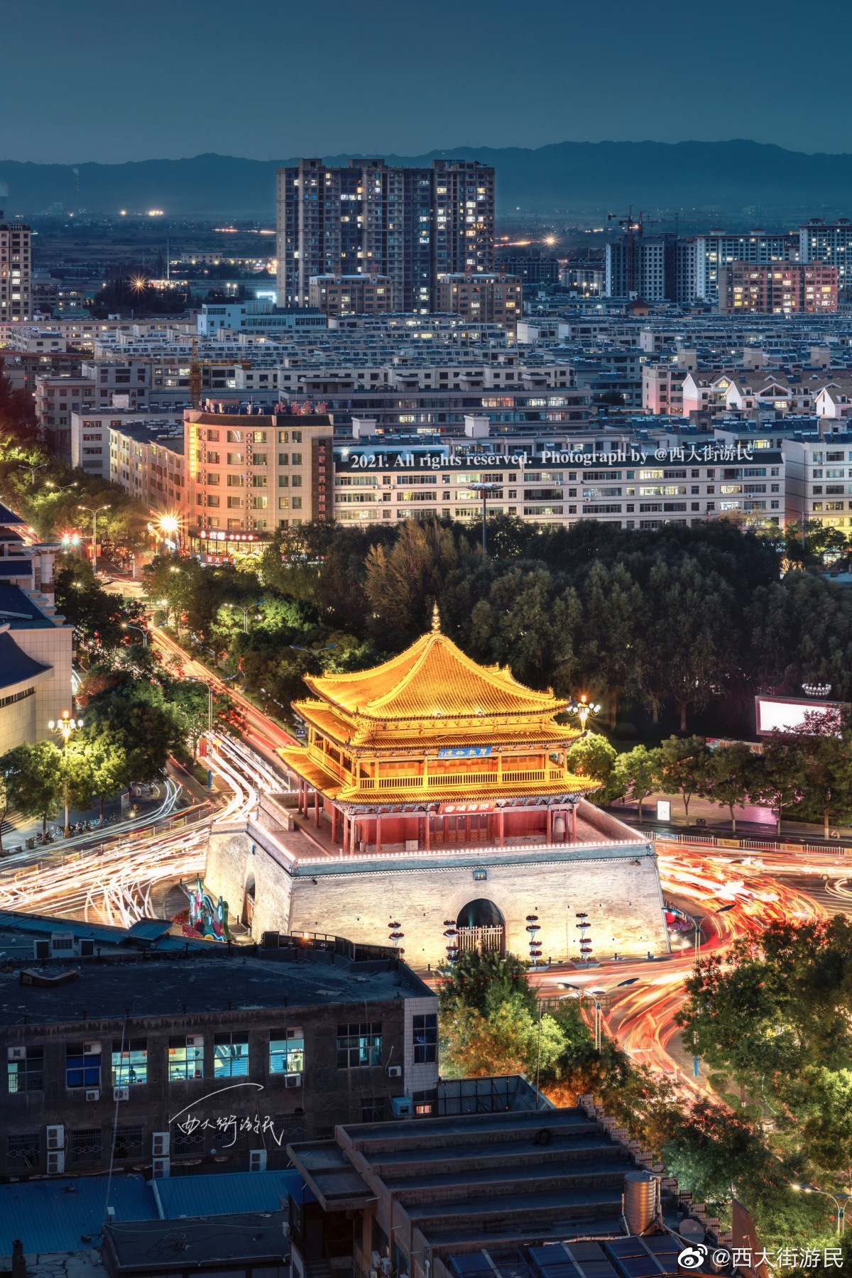 甘肃张掖钟鼓楼,图5.陕西大荔县钟楼.