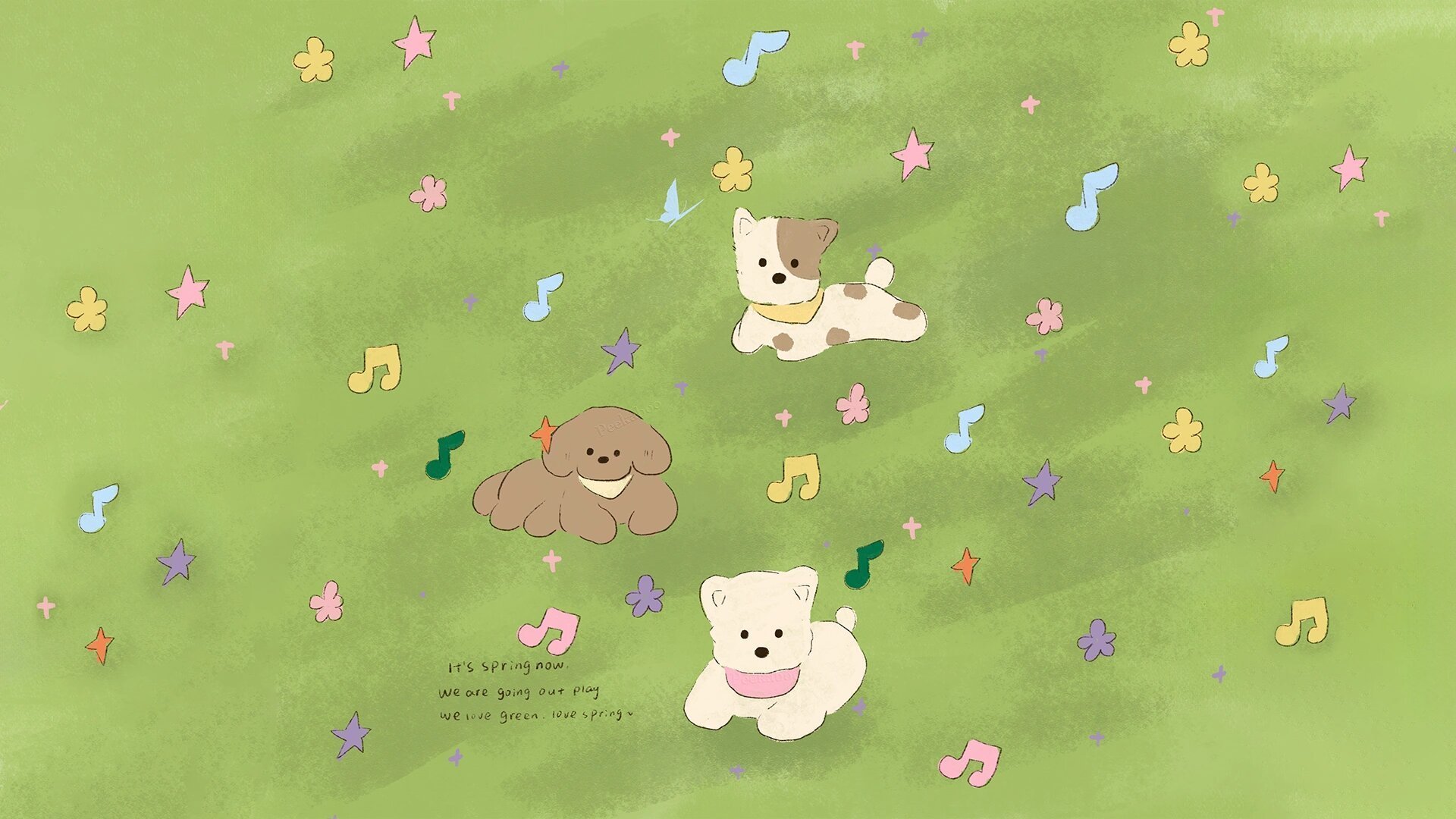 适合春天的绿色ipad电脑壁纸!