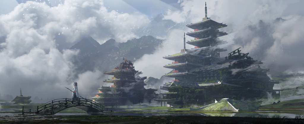 氛围感十足的场景插画,压迫感爆表! 日本插画师 astero