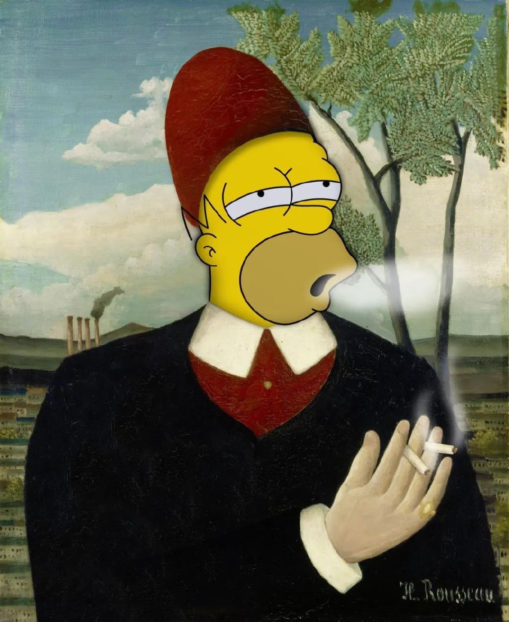 辛普森一家与名画融合让人看不出破绽乐趣加倍