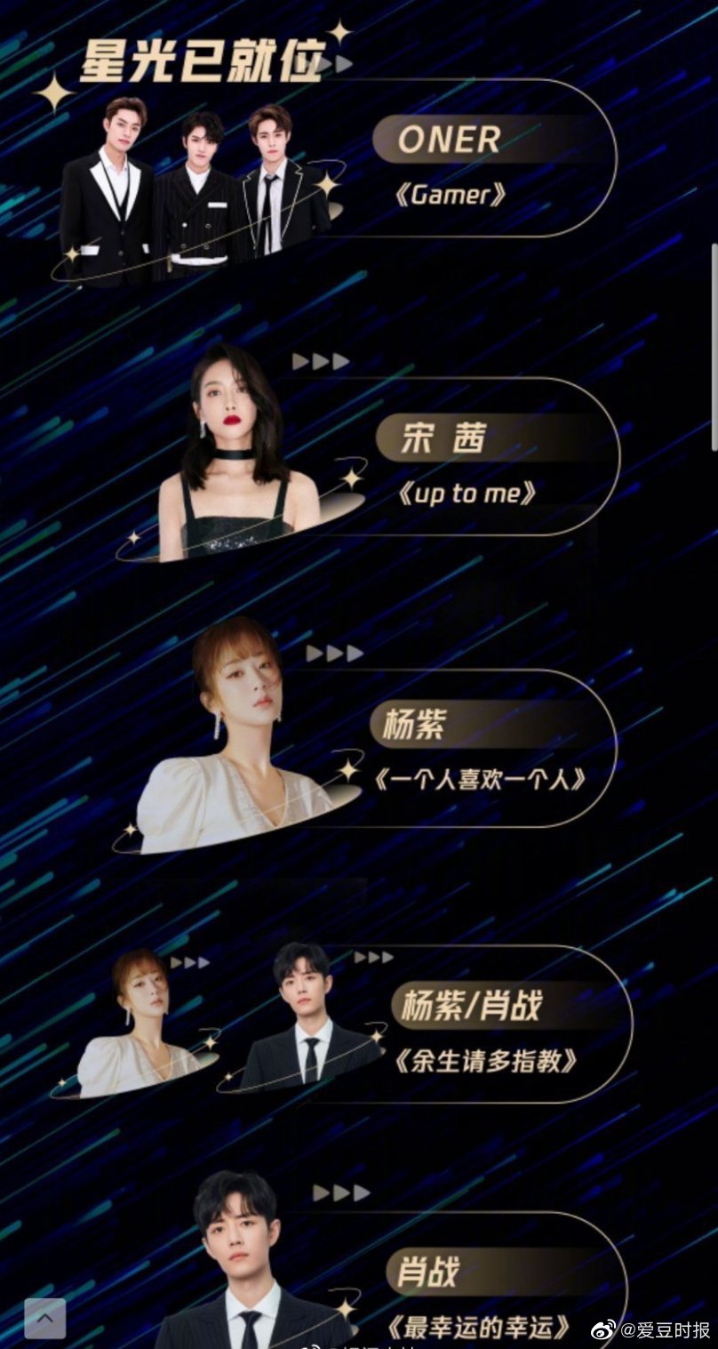 星光大赏节目单