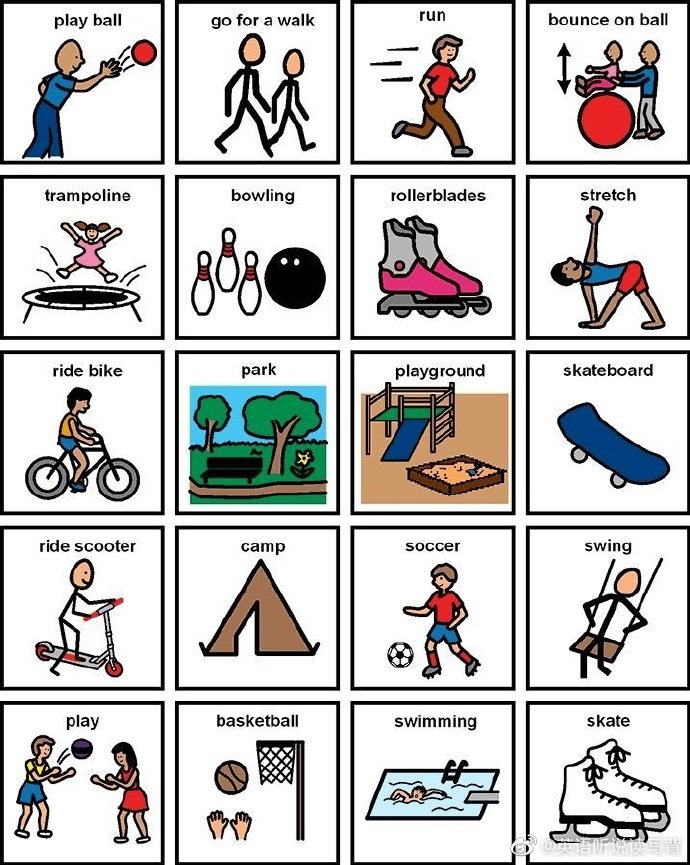 英语动作动词词汇图解对照大全