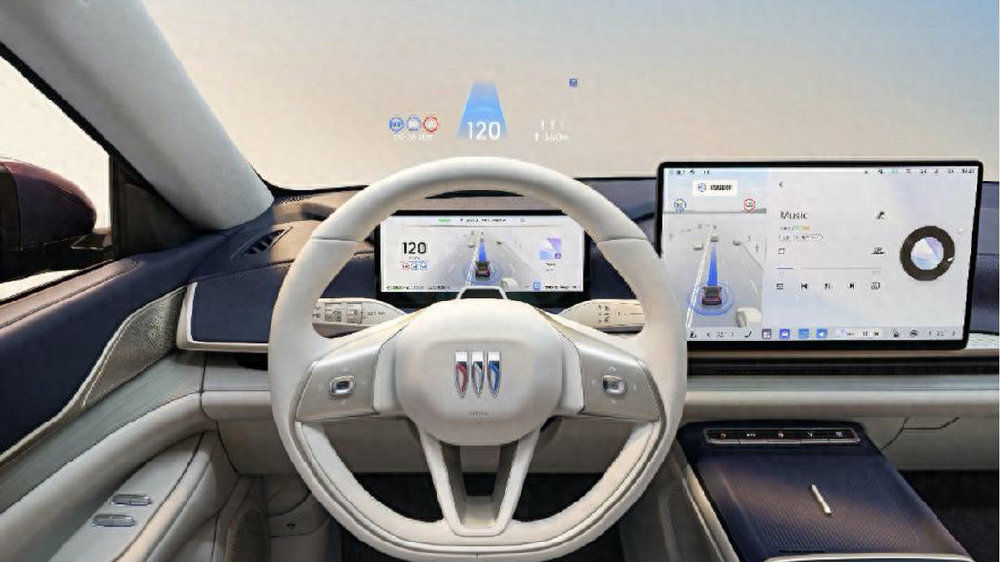 别克至境L7内饰曝光，两块大屏，车长5032mm，纯电续航302km