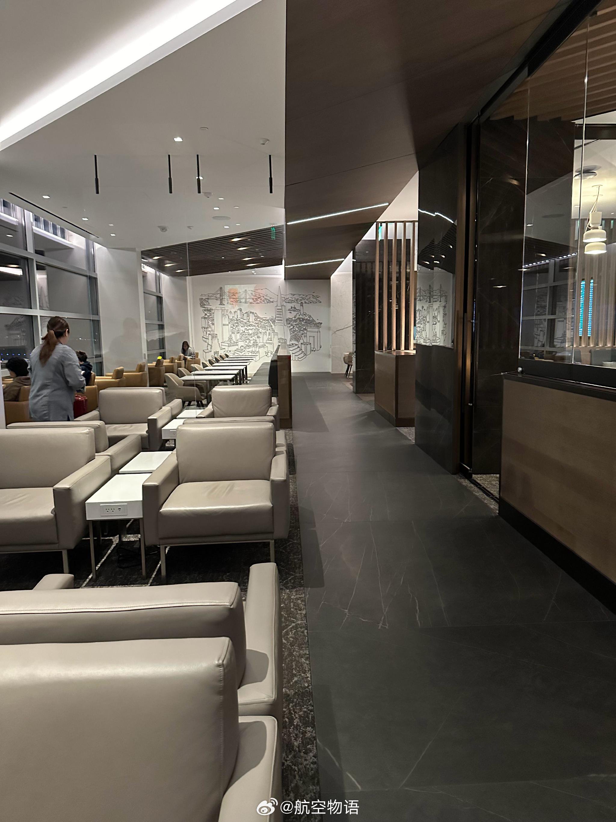 加航在 sfo t2 的 lounge,挺新的,水果和酸奶都挺不错……|酸奶|香草