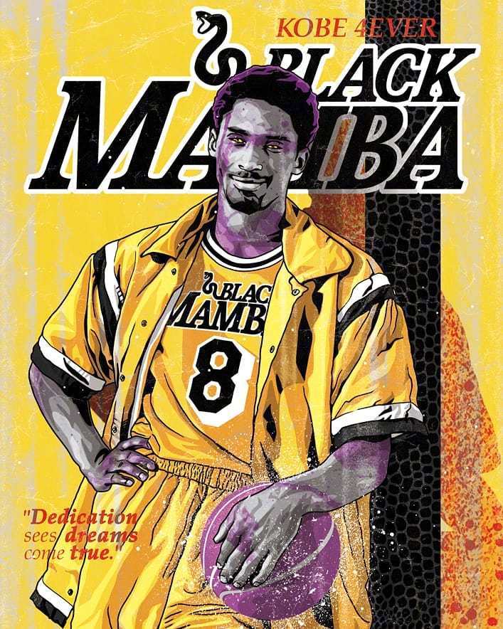 一组湖人球星漫画