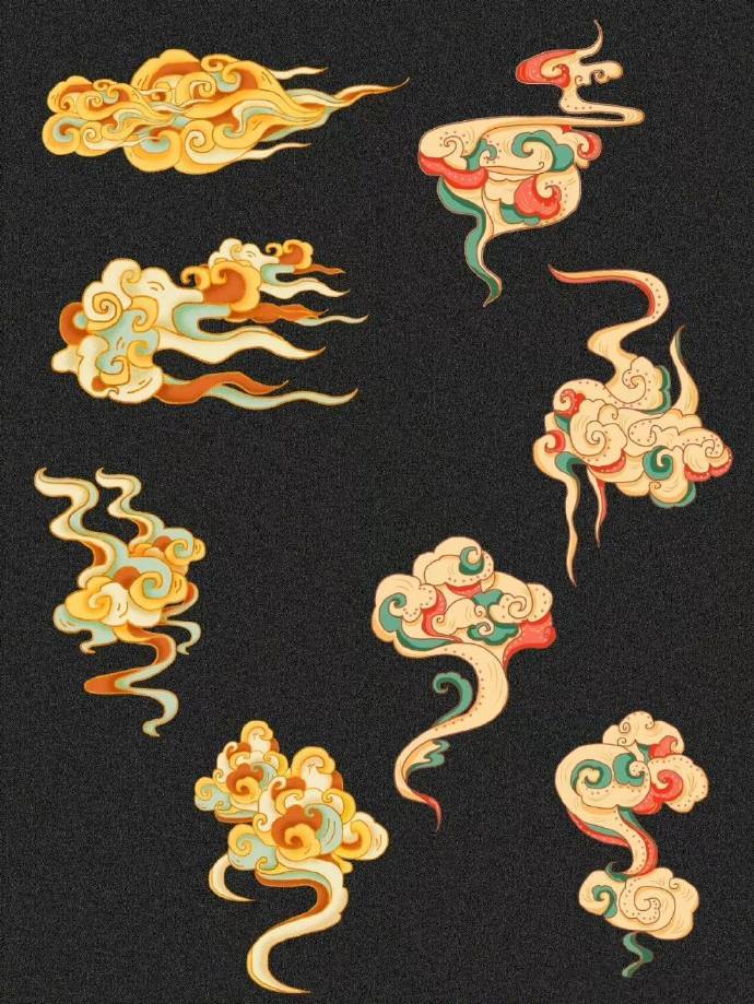 敦煌素材古风祥云花纹参考__财经头条