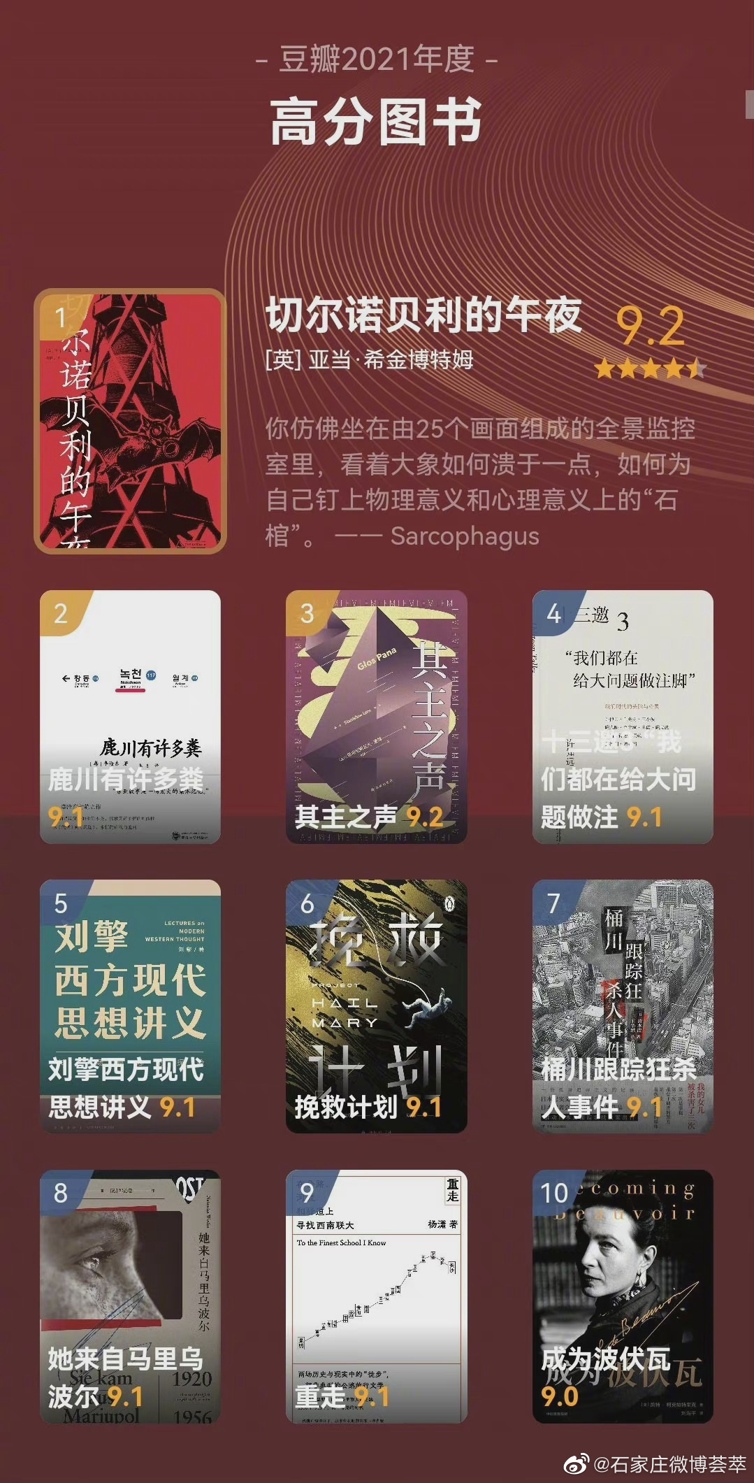 2021年读书排行榜_豆瓣2021年度读书榜单,全年好书都在这里