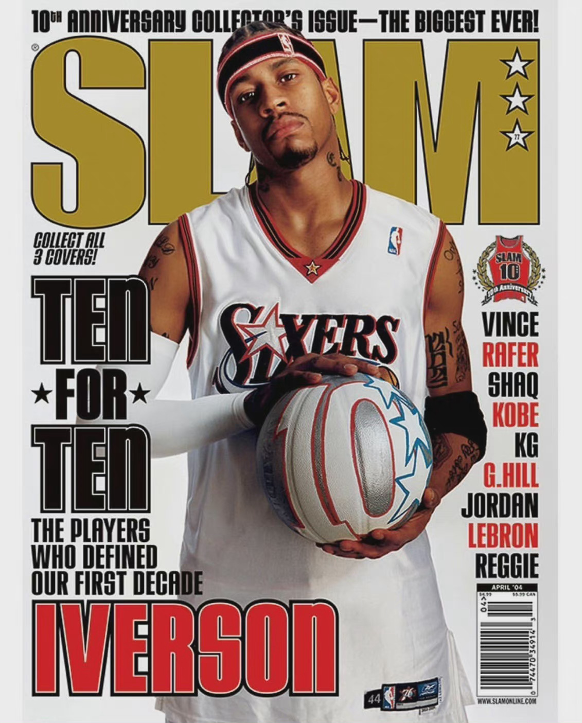 那些年艾弗森登上的slam杂志封面