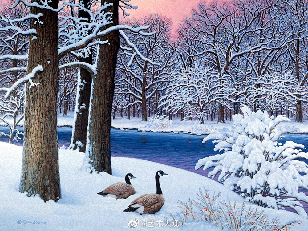 美国艺术家john sloane之冬天风景画(4)