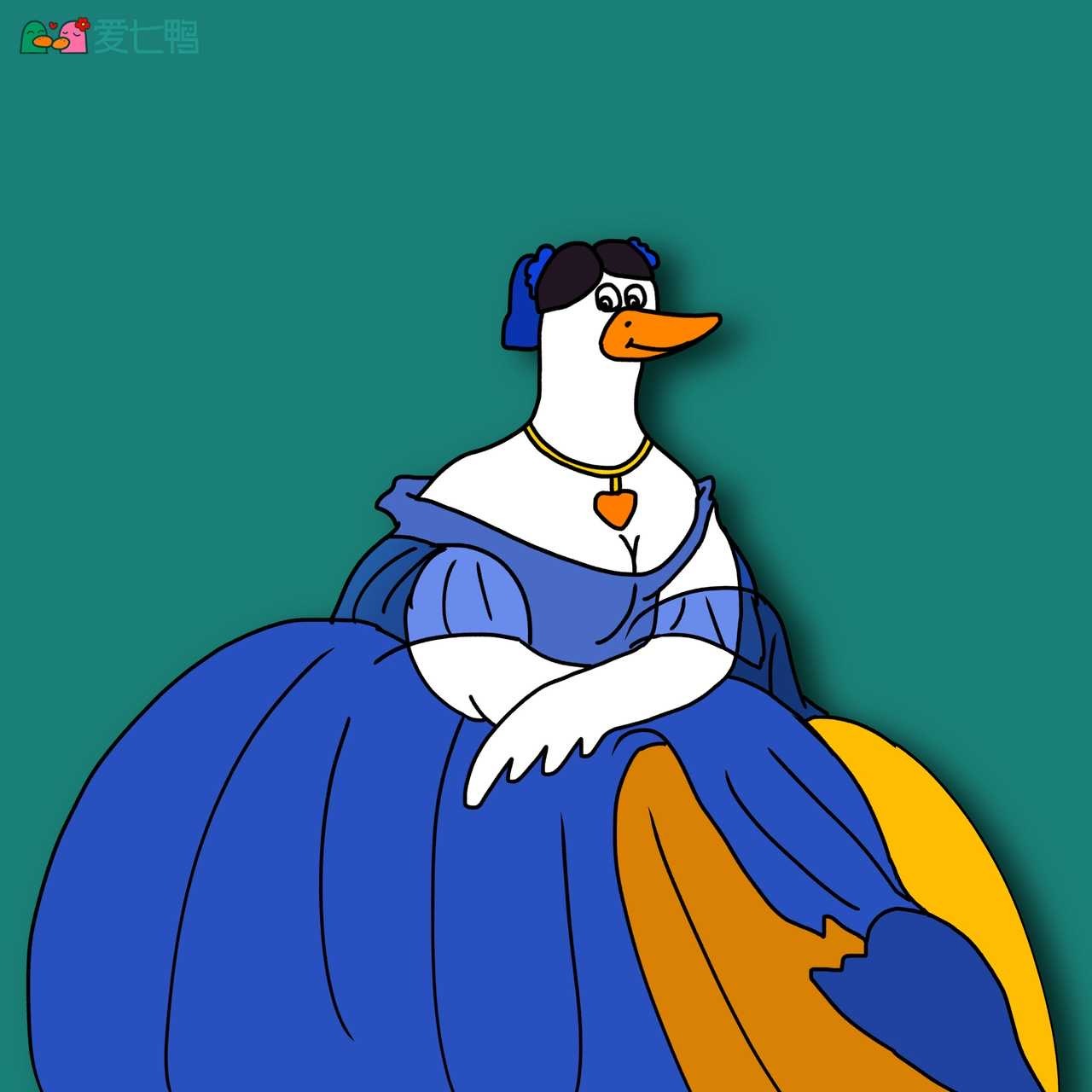 今天画了一组世界名画鸭,虽然不是很像