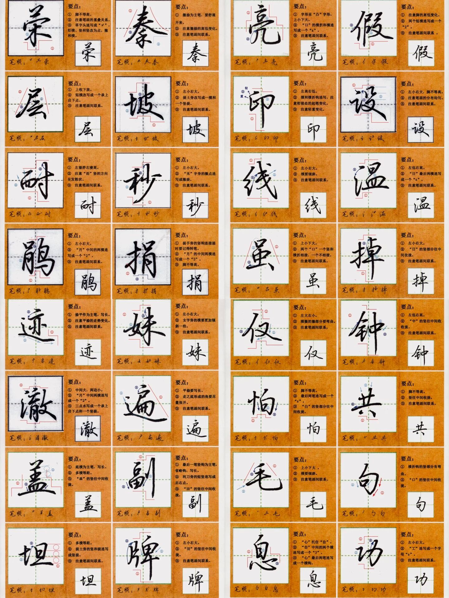 一组不错的行书字帖……__财经头条