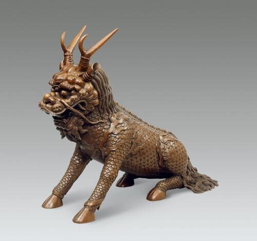 獬豸又称獬廌,是中国古代神话传说中的神兽,体形大者如牛