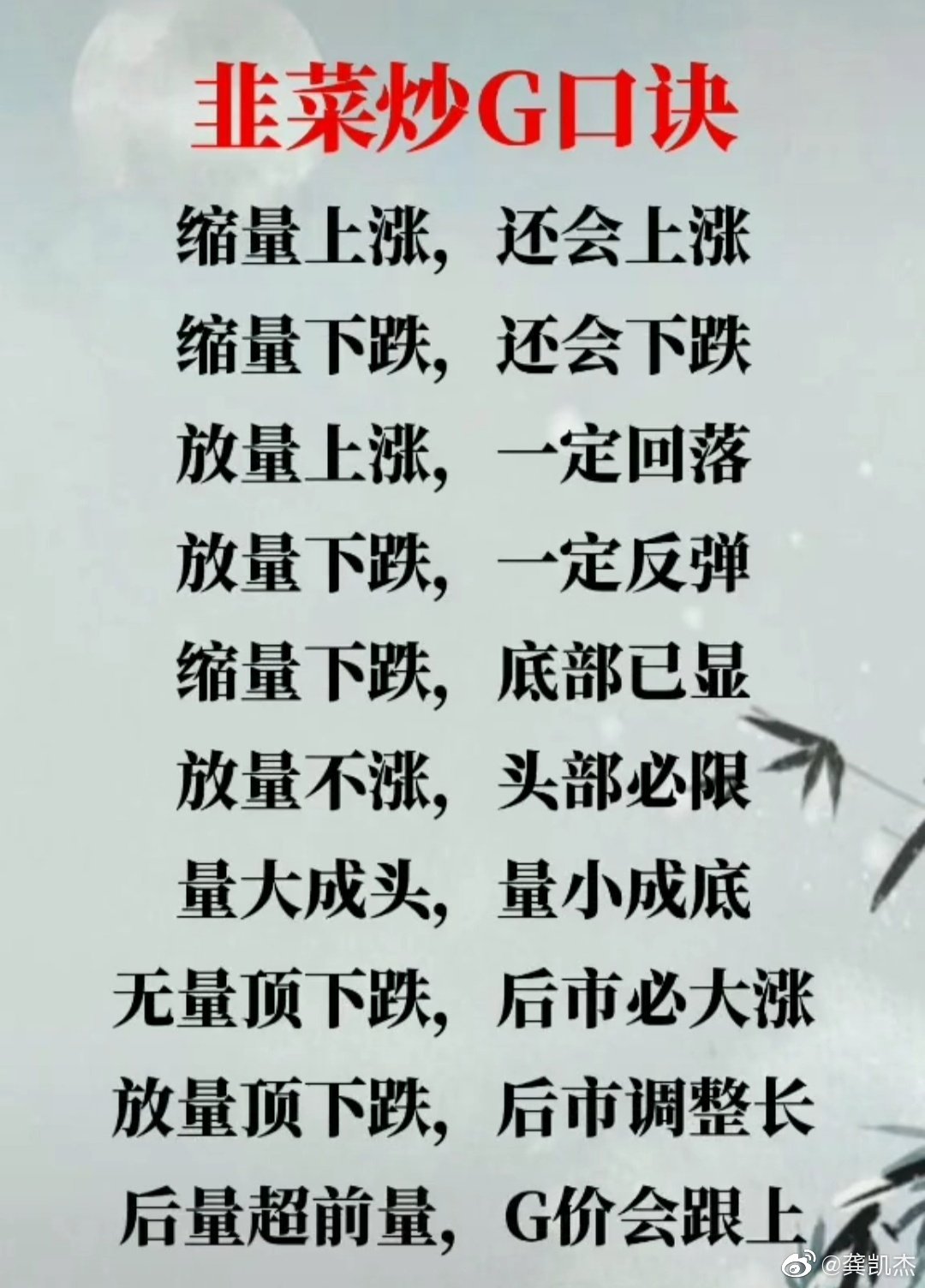 炒股的一些口诀(码住)!