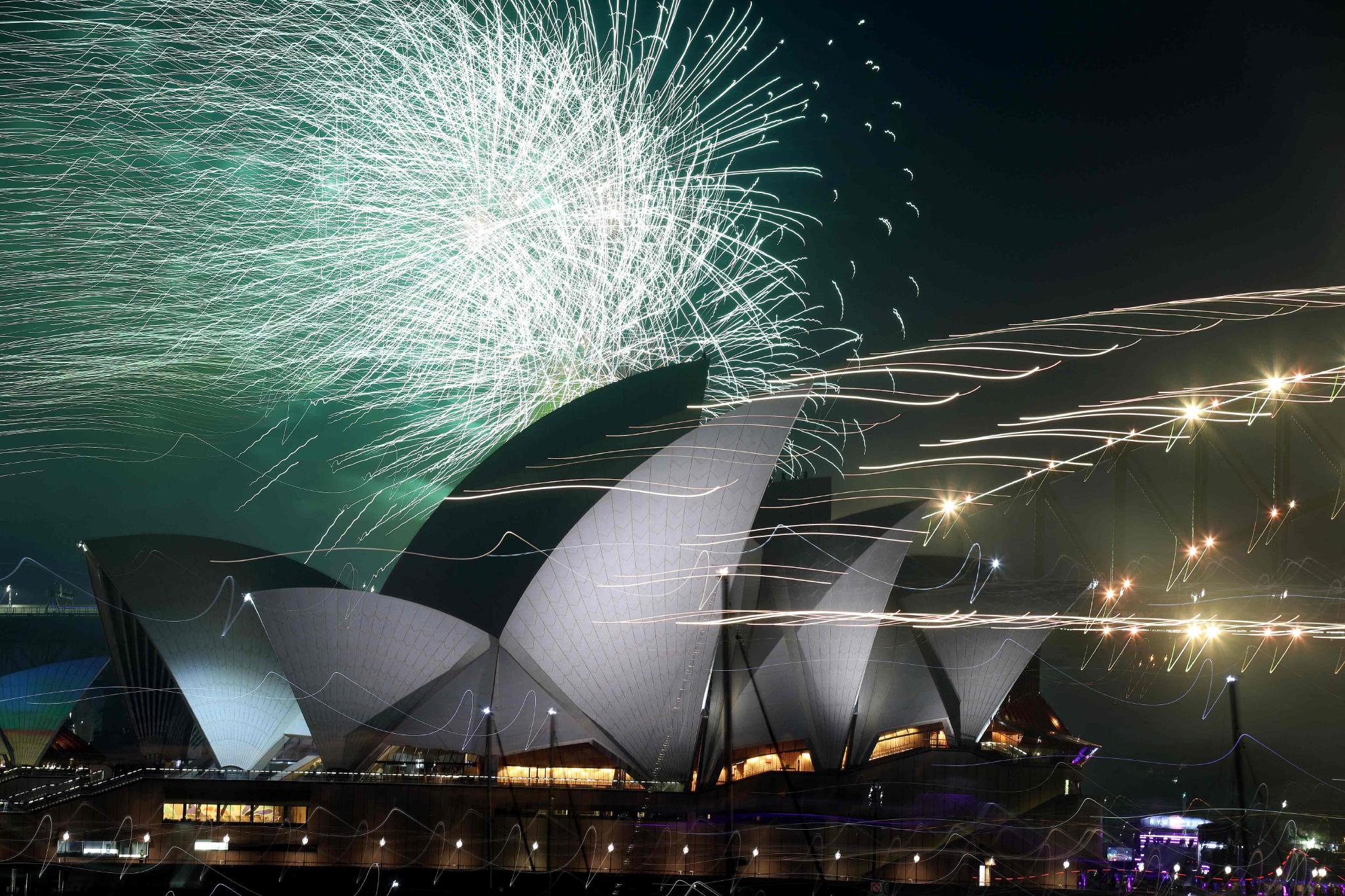 外代一线悉尼烟花迎新年