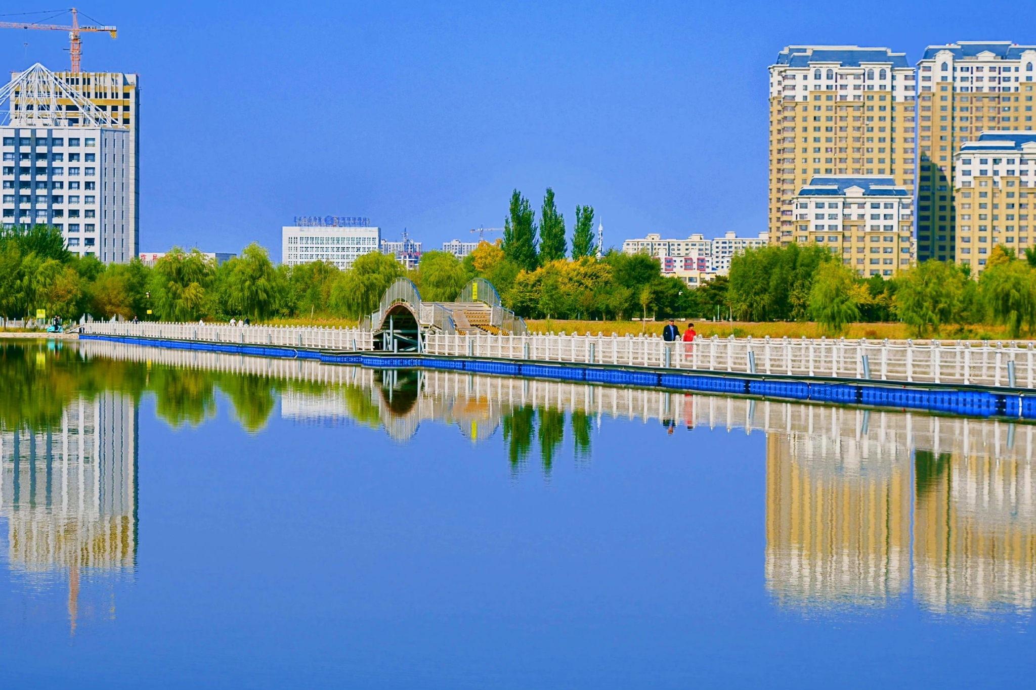 通辽市辽河公园水清景美原创拍摄