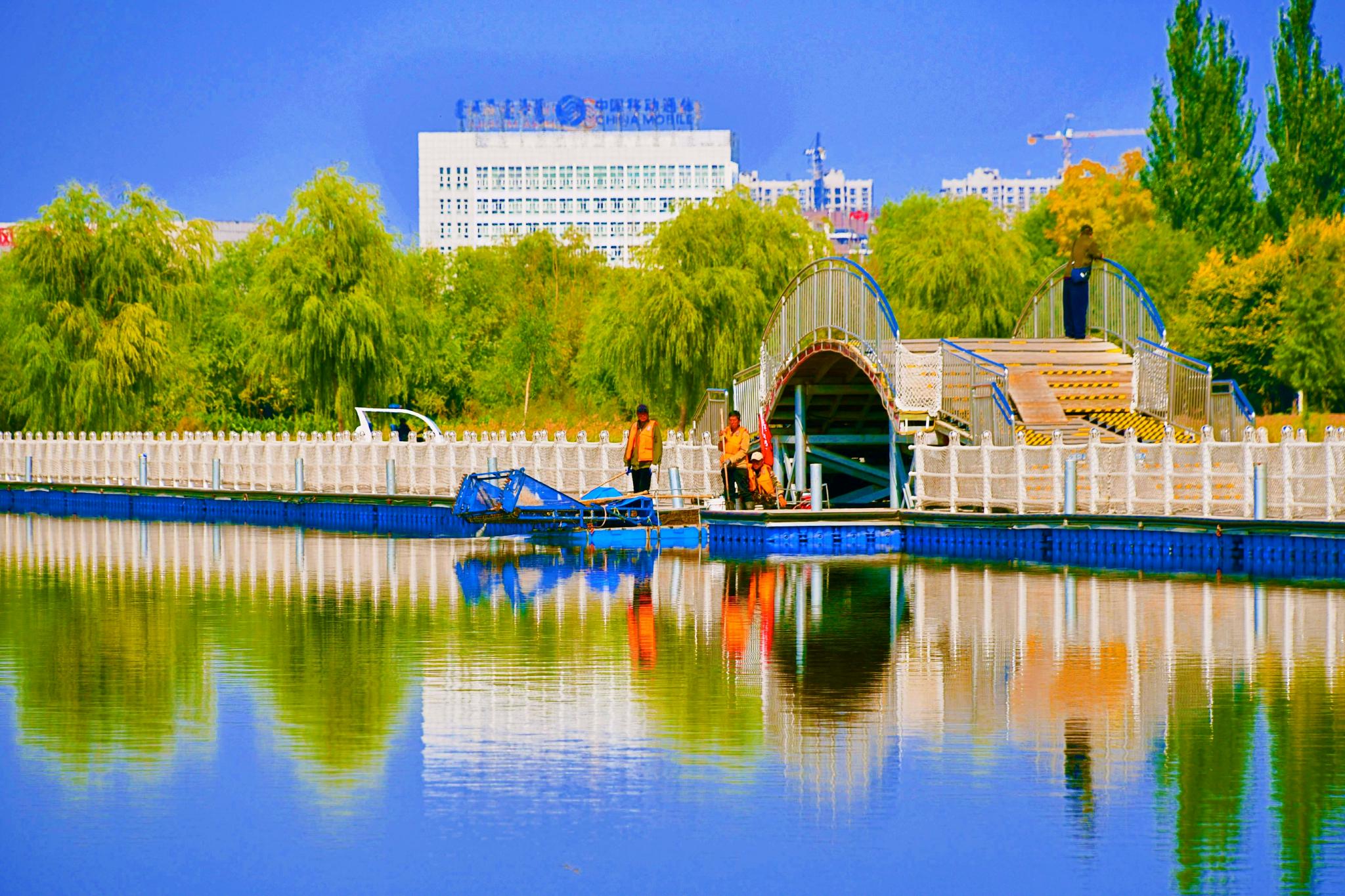 通辽市辽河公园水清景美原创拍摄