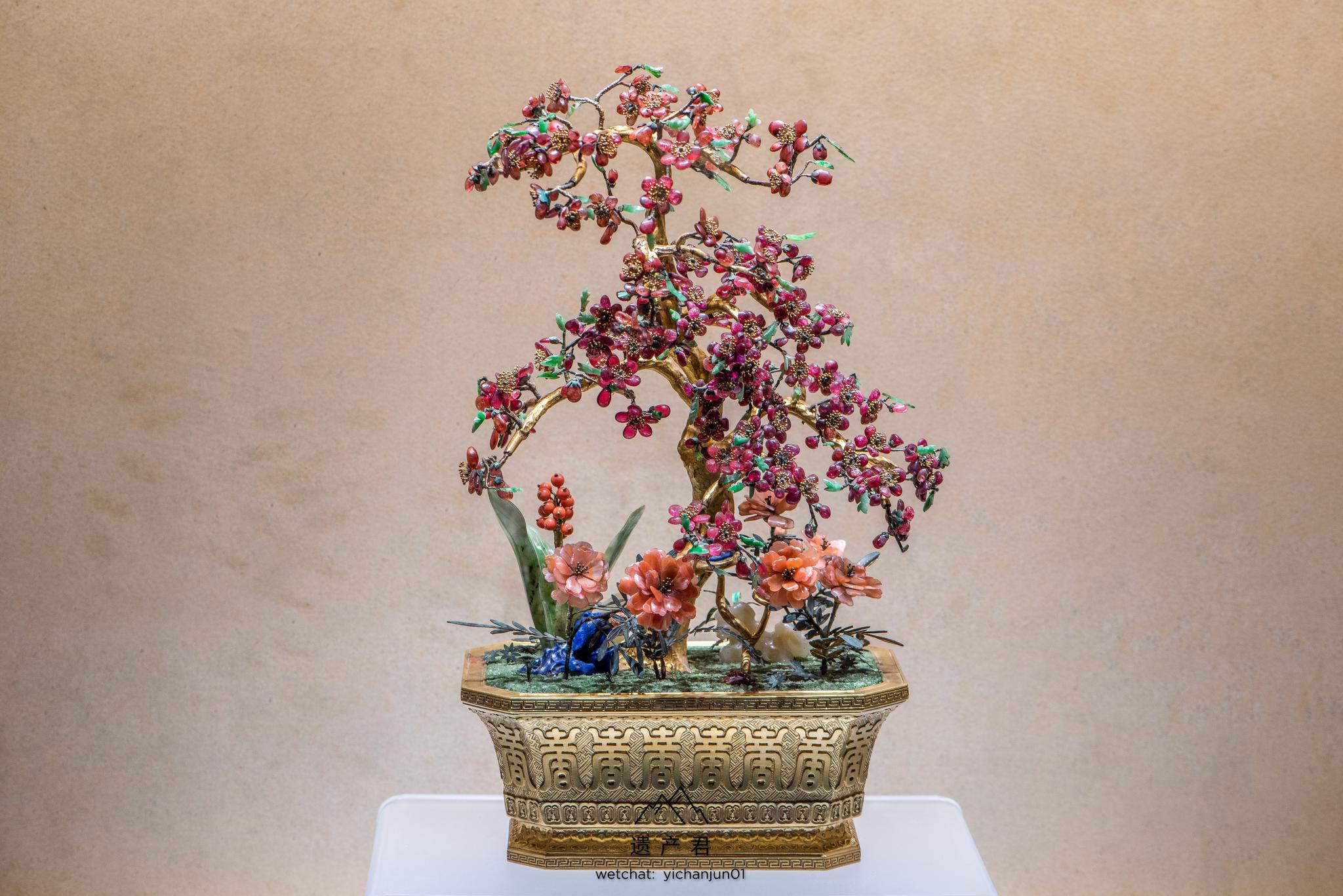 故宫博物院藏· 清代红宝石梅花盆景_高清图集_新浪网