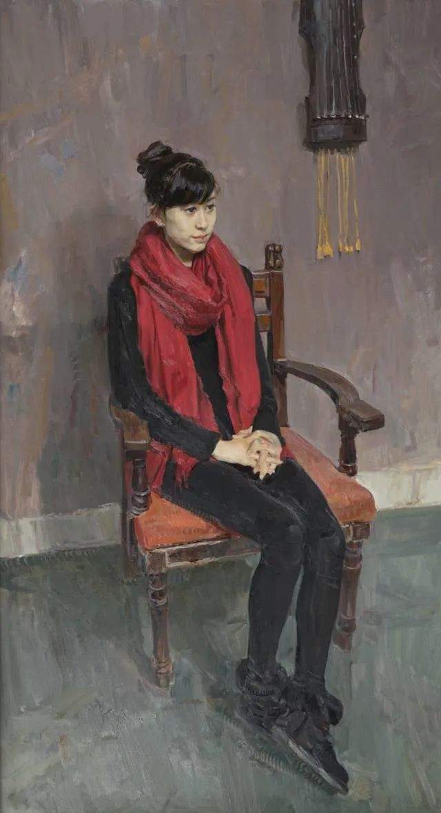 国美教授何红舟人物油画作品欣赏