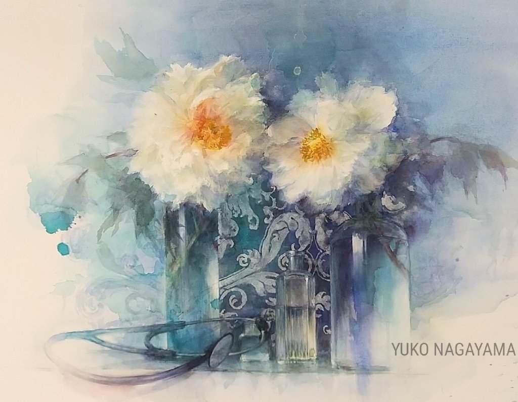 永山裕子的水彩花卉