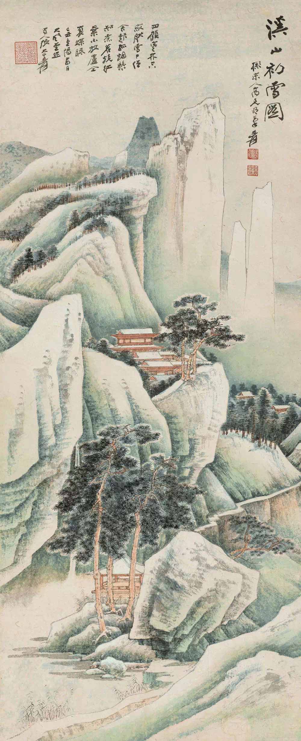 张大千青绿山水欣赏