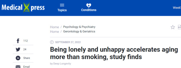 “孤独”比吸烟更能加速衰老！三大伤害都是它带来的休闲区蓝鸢梦想 - Www.slyday.coM