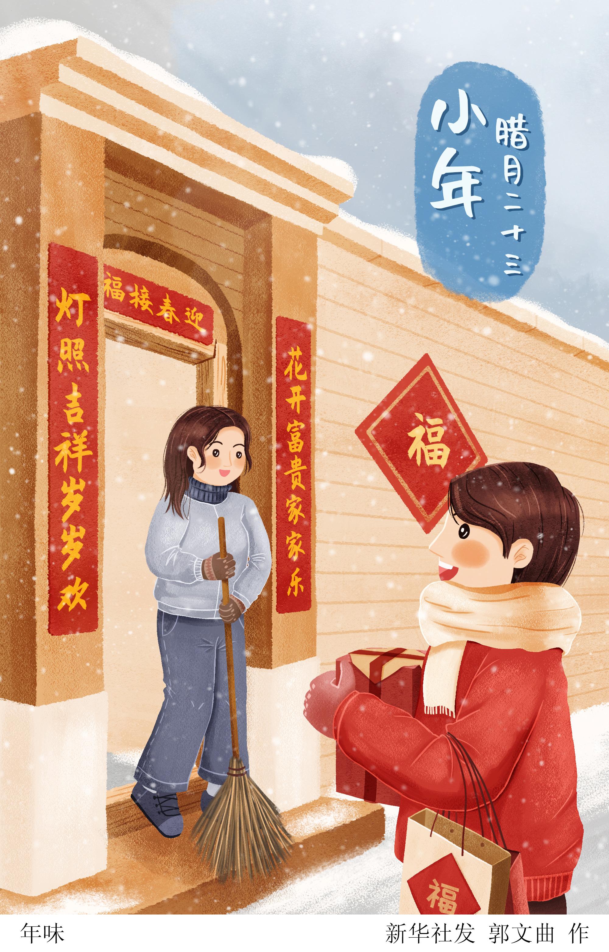 (图表·插画)【春节·年俗】年味|北京|新华社|郭文_新浪新闻