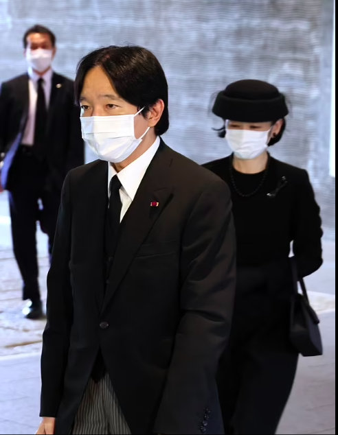 参加葬礼的日本皇室秋筱宫文仁亲王的次女佳子公主