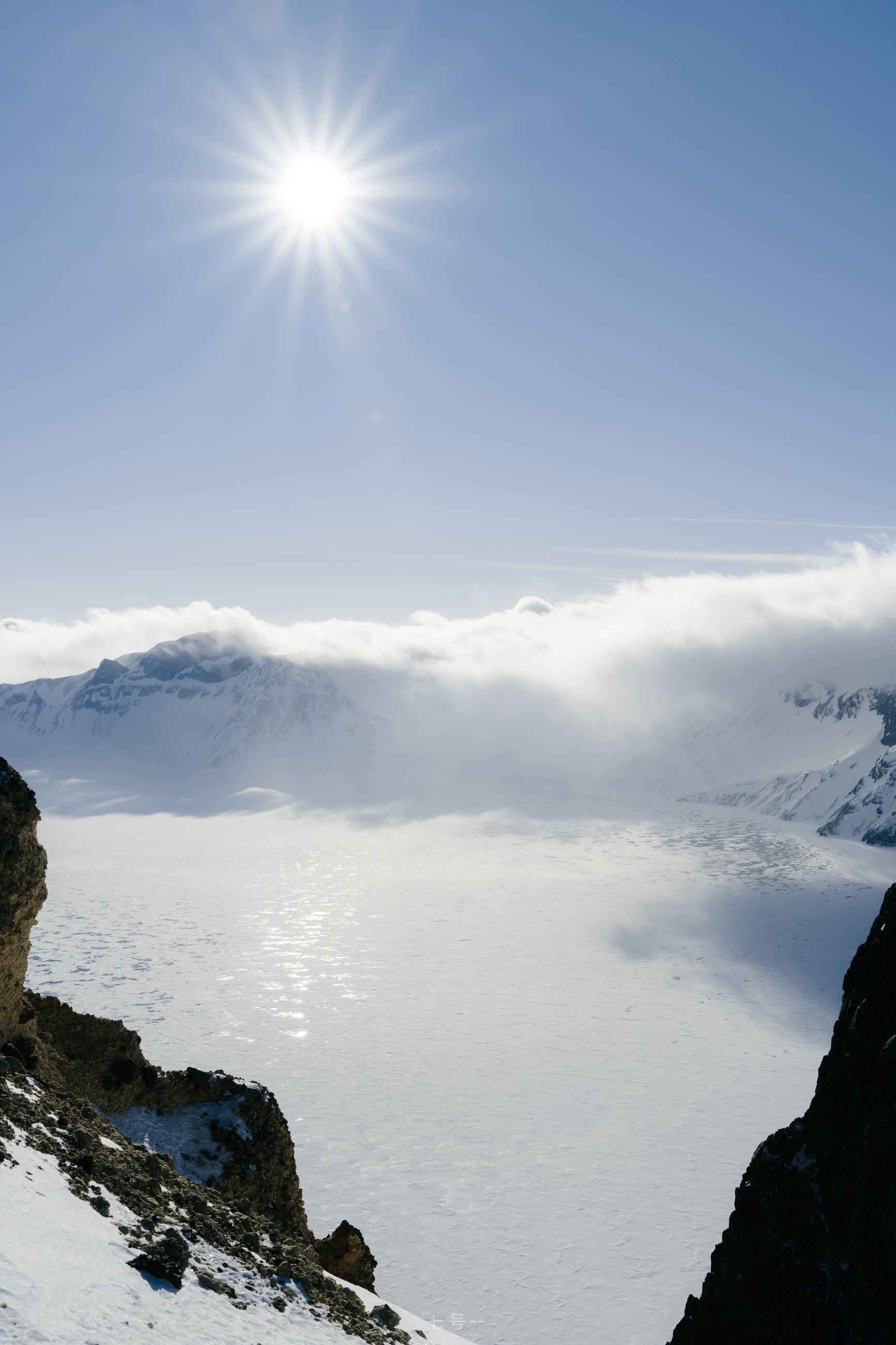 长白山雪景摄影图片