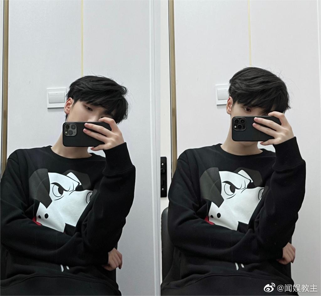严浩翔发布新自拍,好酷一男的 帅哥的随手拍总让人