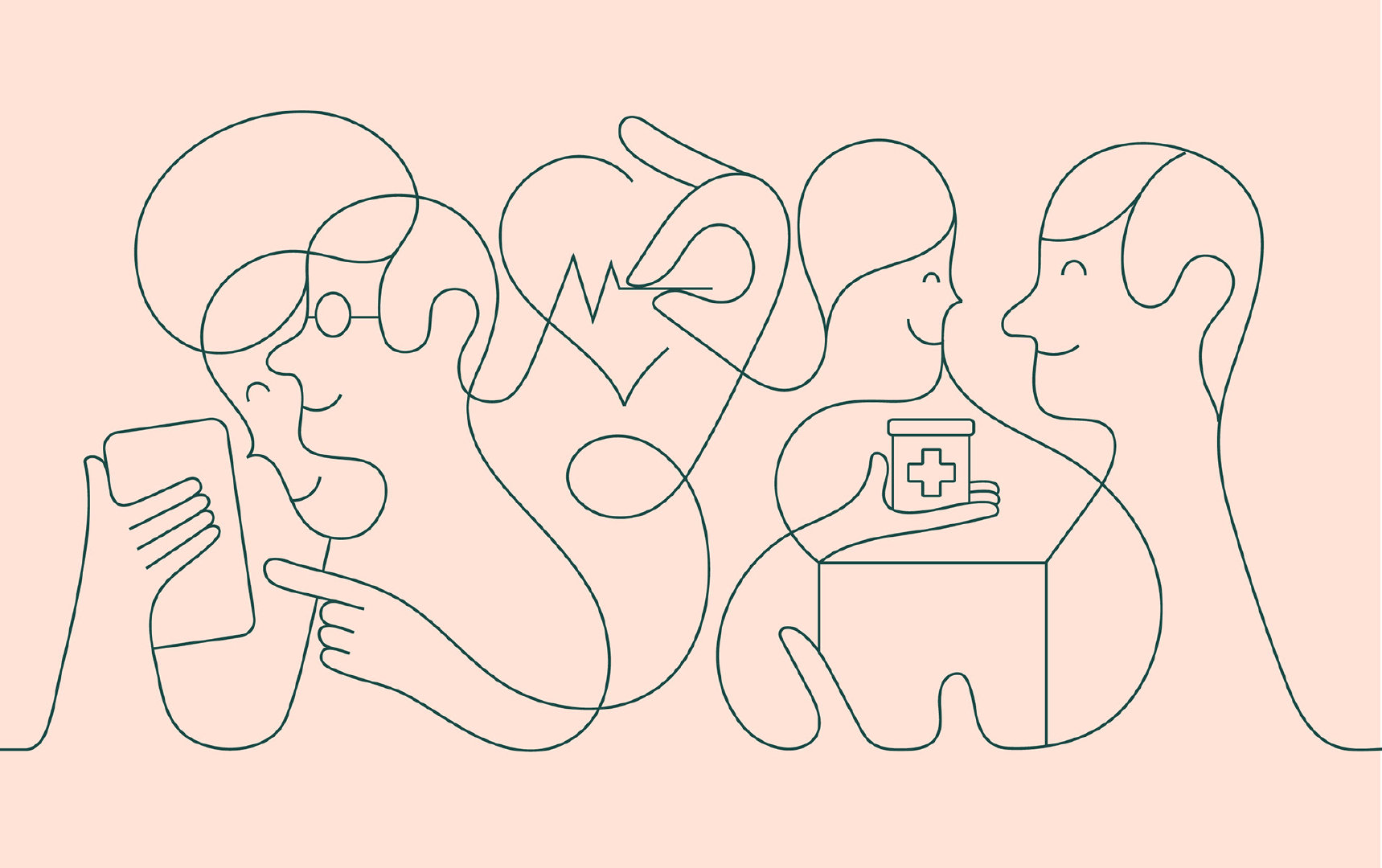 来自插画师jonathancalugi线条绘画作品