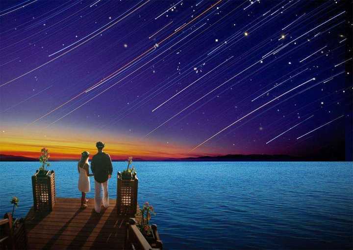 流星雨恰逢七夕节许个爱情愿吧英仙座流星雨每小时可达上百颗