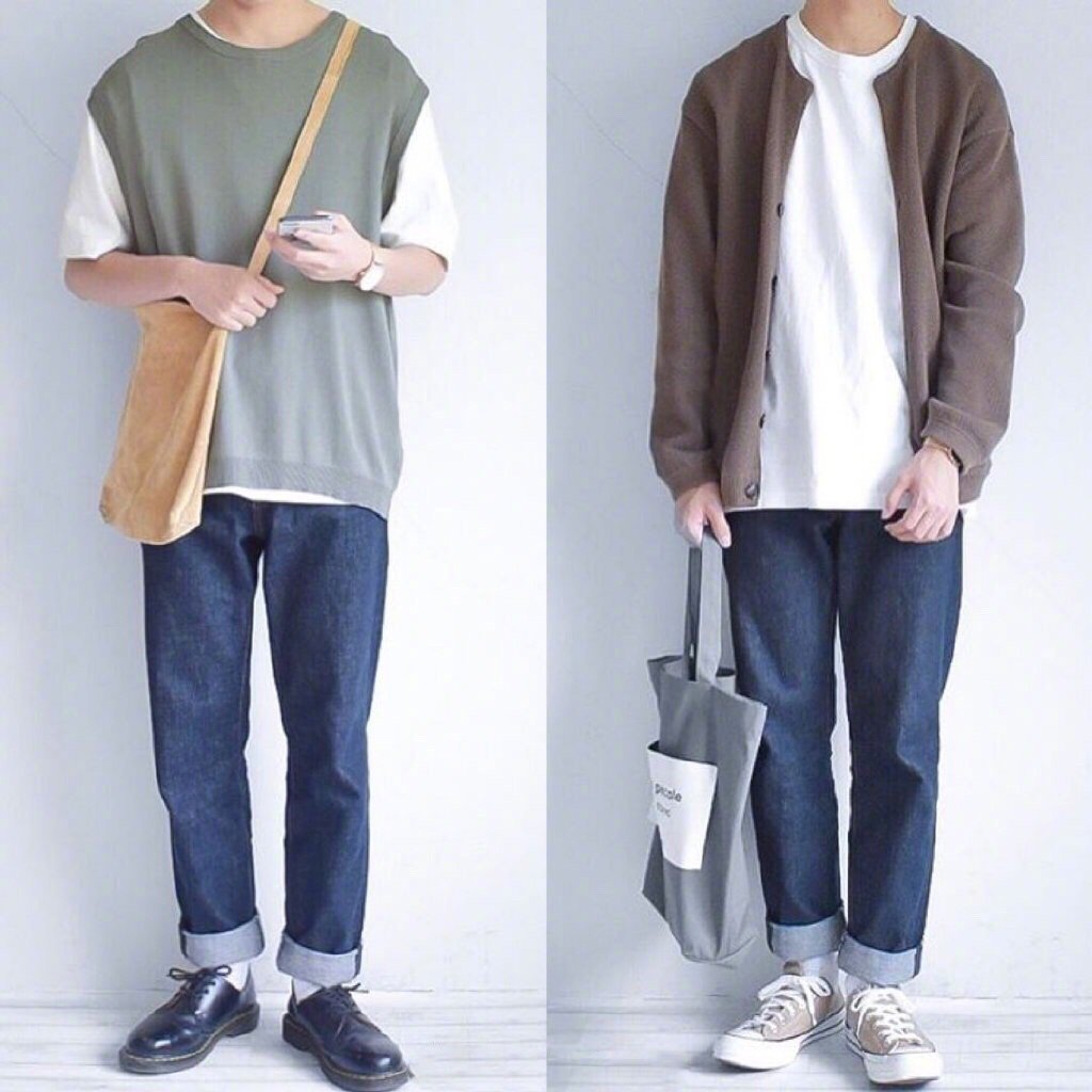 清爽舒适的日式男生穿搭.