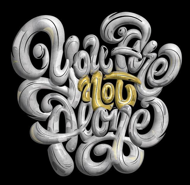 来自设计师markcaneso67不同质感的花式英文字体设计