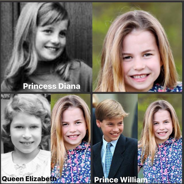 英王室夏洛特公主6岁生日新照穿碎花裙成大美人还是最像戴妃