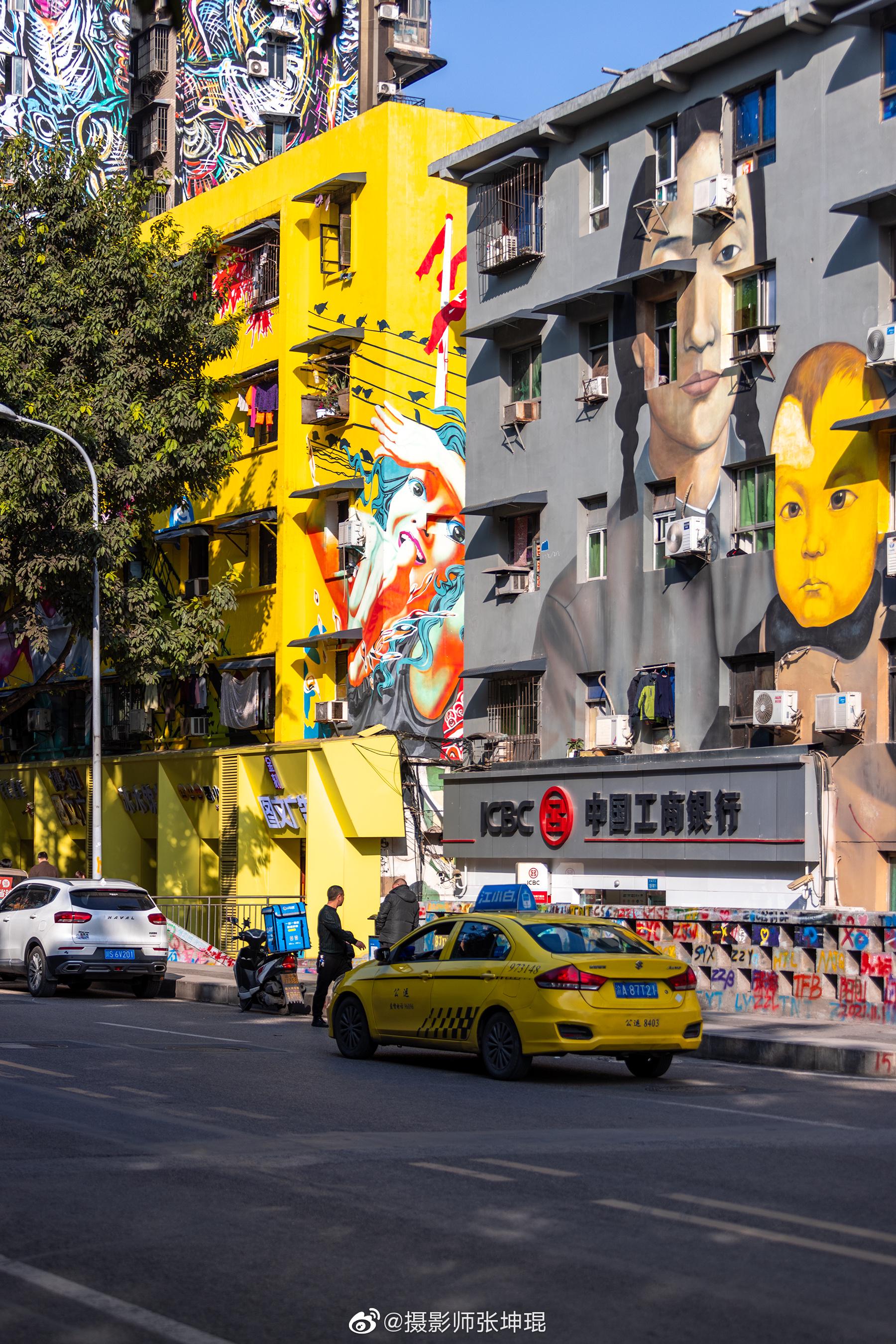 冬日的黄桷坪,全新的涂鸦装饰