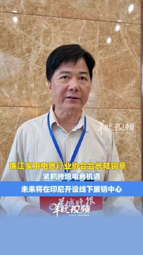 乘风跨境电商!廉江家电协会会长陆锡章:将在印尼设立展销中心