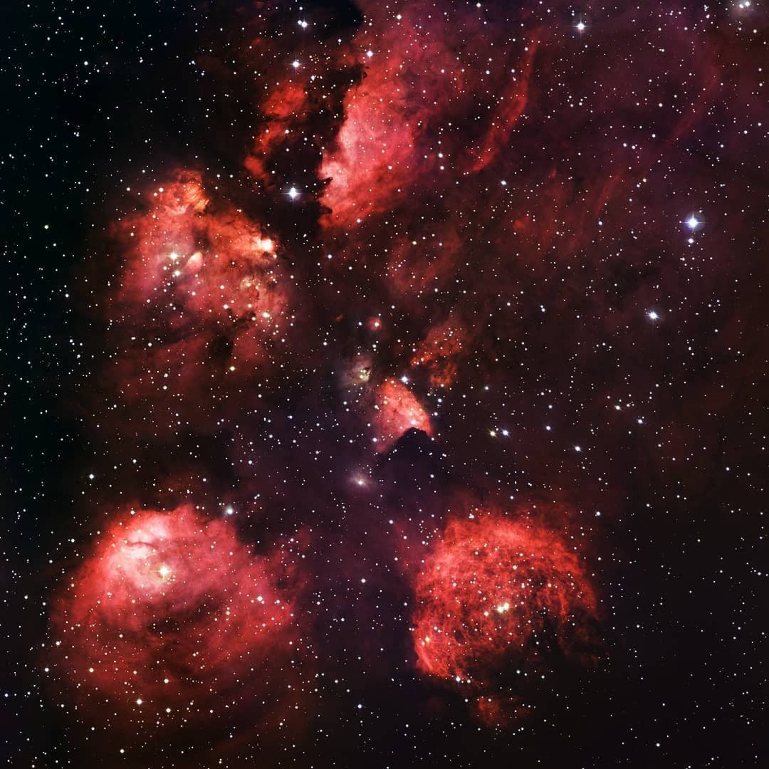 ngc6334也称为猫掌星云熊掌星云和古姆64