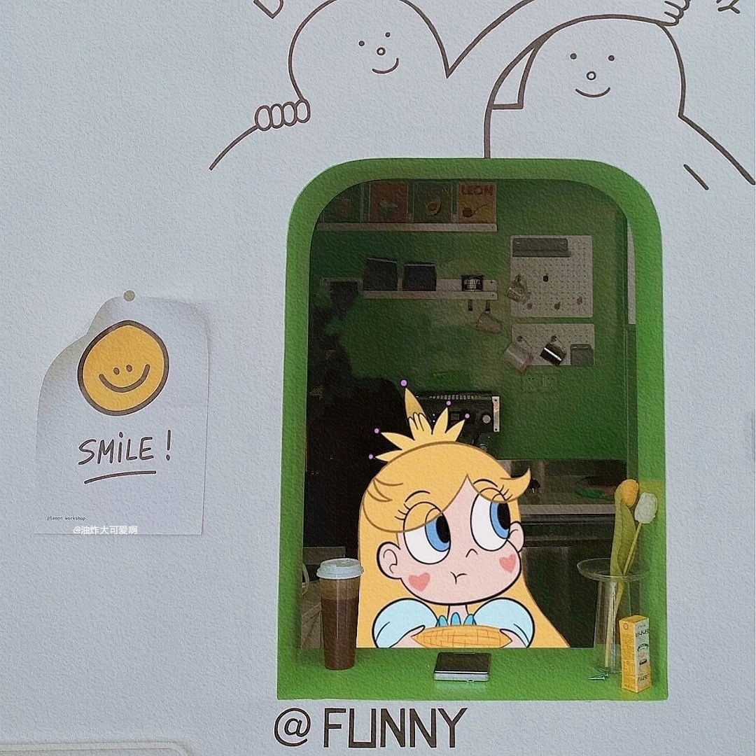 星蝶公主头像背景图好喜欢啊！